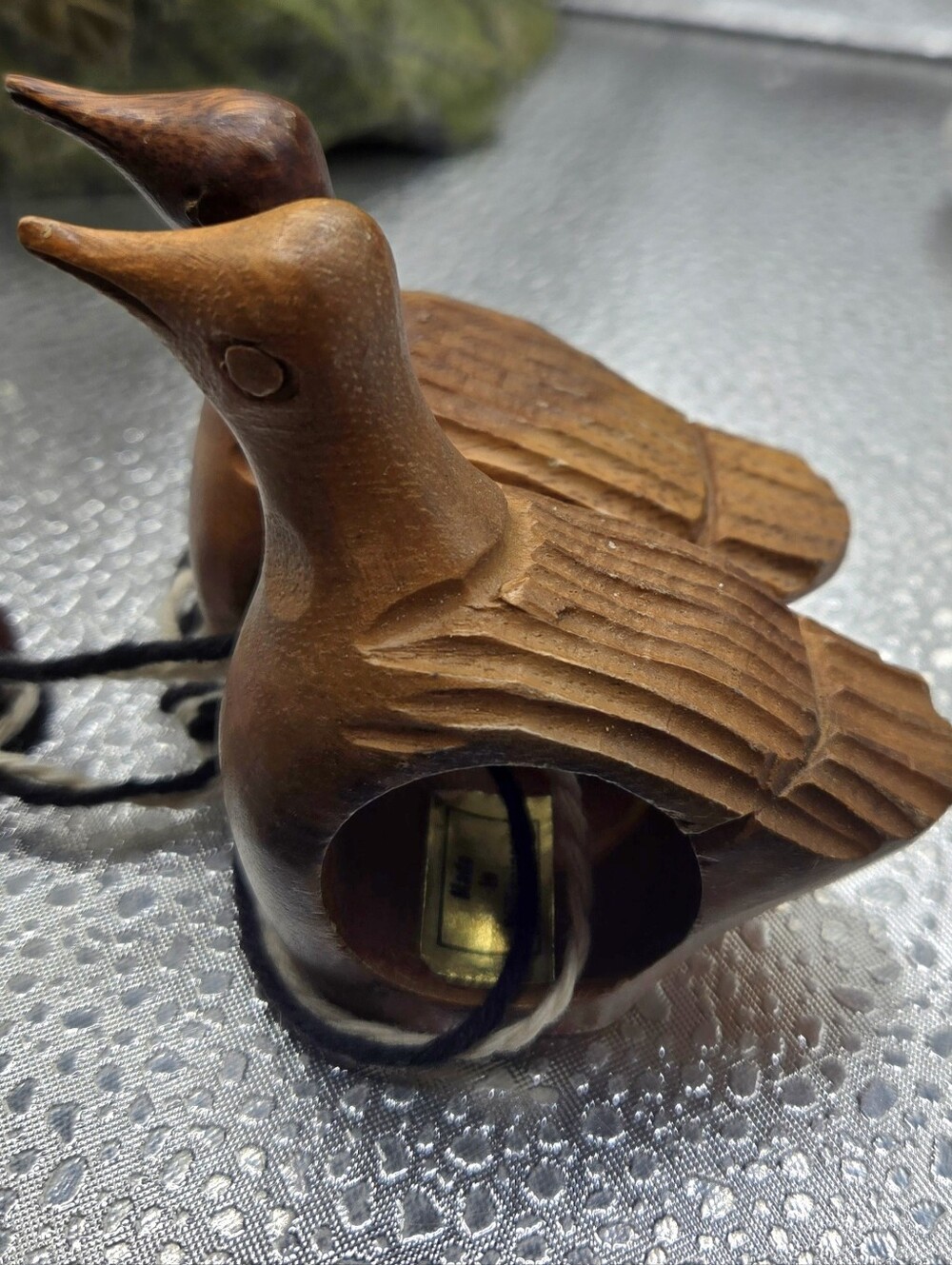 "5/$40" Vintage Lot Of 3 Napkin Rings Wooden Birds/Porcelain White Pig - Picture 3 of 10